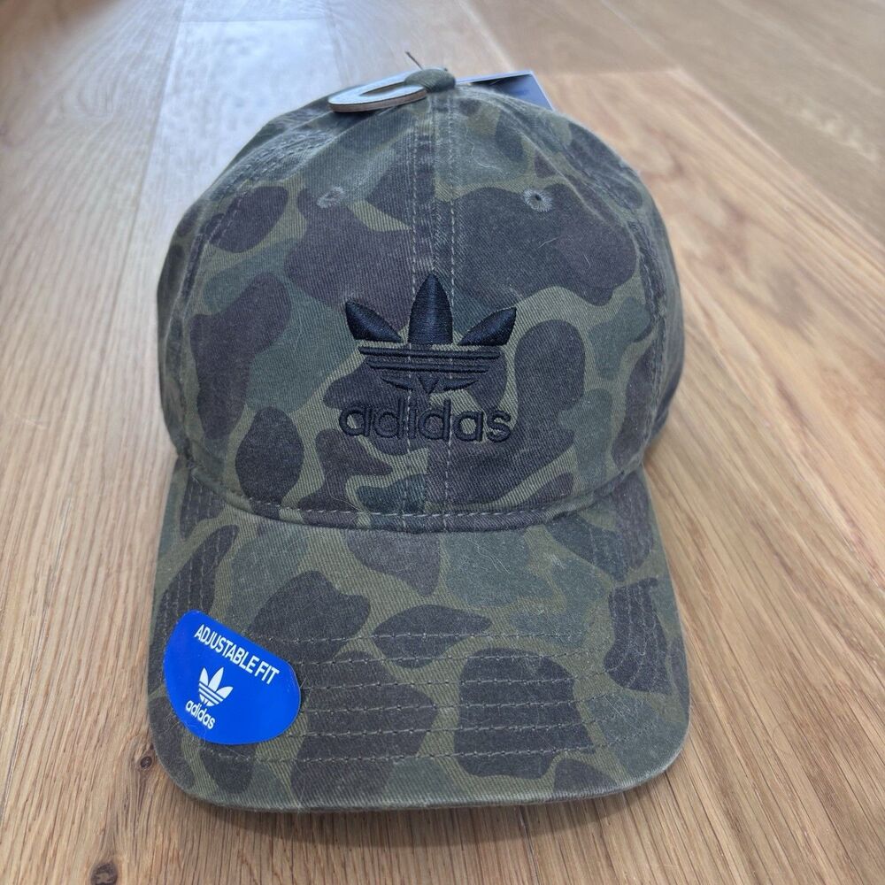 adidas Originals Relaxed Camo Adjustable Baseball Cap Green One Size Unisex